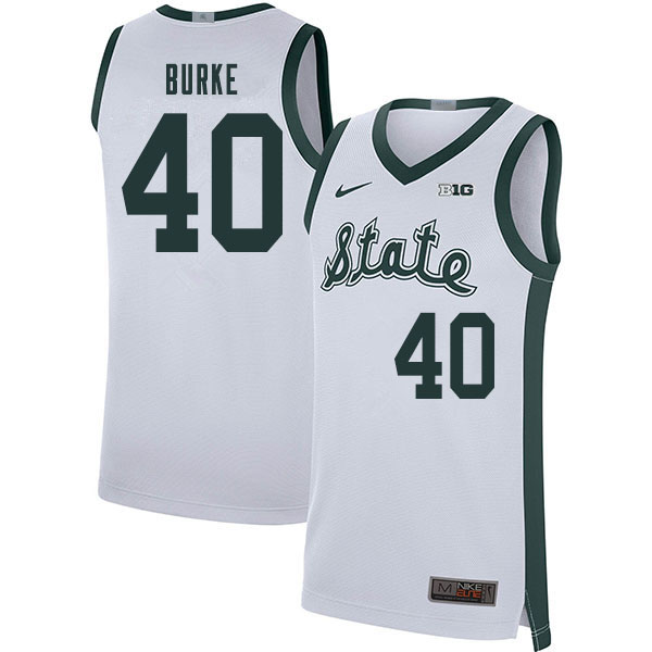 2020 Men #40 Braden Burke Michigan State Spartans College Basketball Jerseys Sale-Retro
